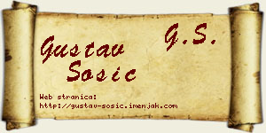 Gustav Šošić vizit kartica